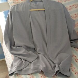 Like New! Jockey Open Front Cardigan, Size L, Gray, Relaxed Fit, Cozy!
